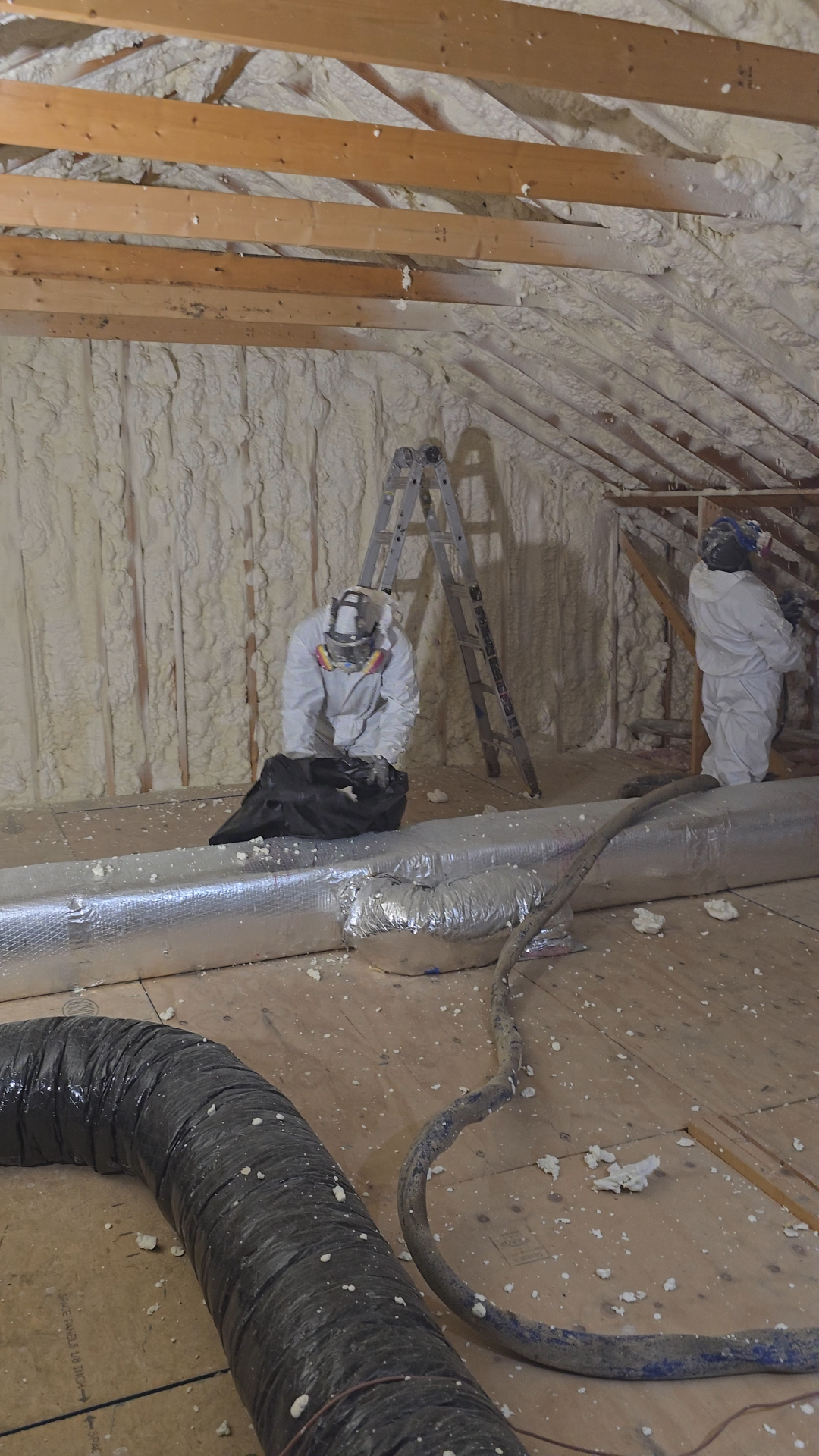 Attic spray foam install